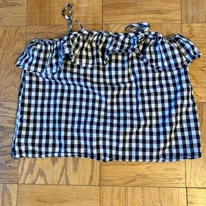 Target A New Day Gingham ruffle Top Sz.M